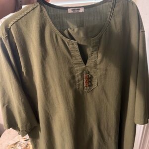 COOFANDY 2 piece green linen set